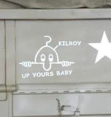 Kelly's Heroes "Kilroy, Up yours Baby" Stencil