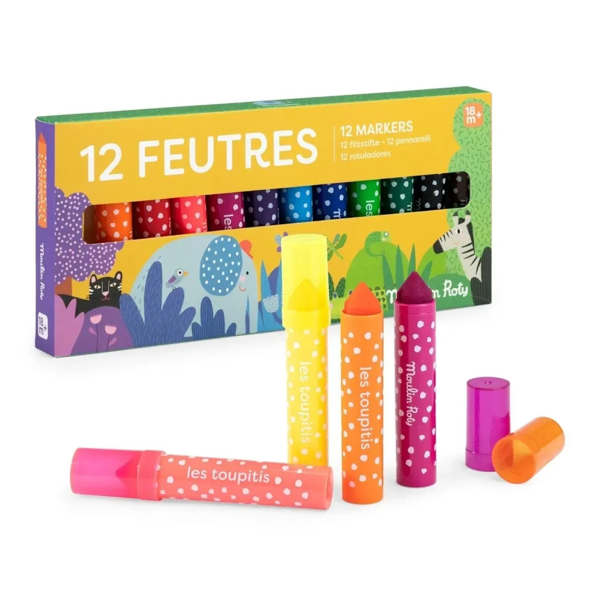 12 große FILZSTIFTE - TOUPITIS von MOULIN ROTY