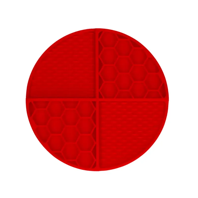 Eat Slow Live Longer Lick Mat Dimensions Circle Rot – Leckmatte – 2 Muster