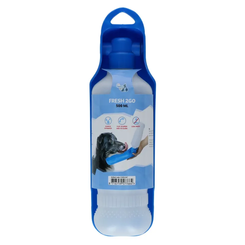 CoolPets Fresh 2GO 500 ml – Wasserflasche – Unterwegs – Praktisch