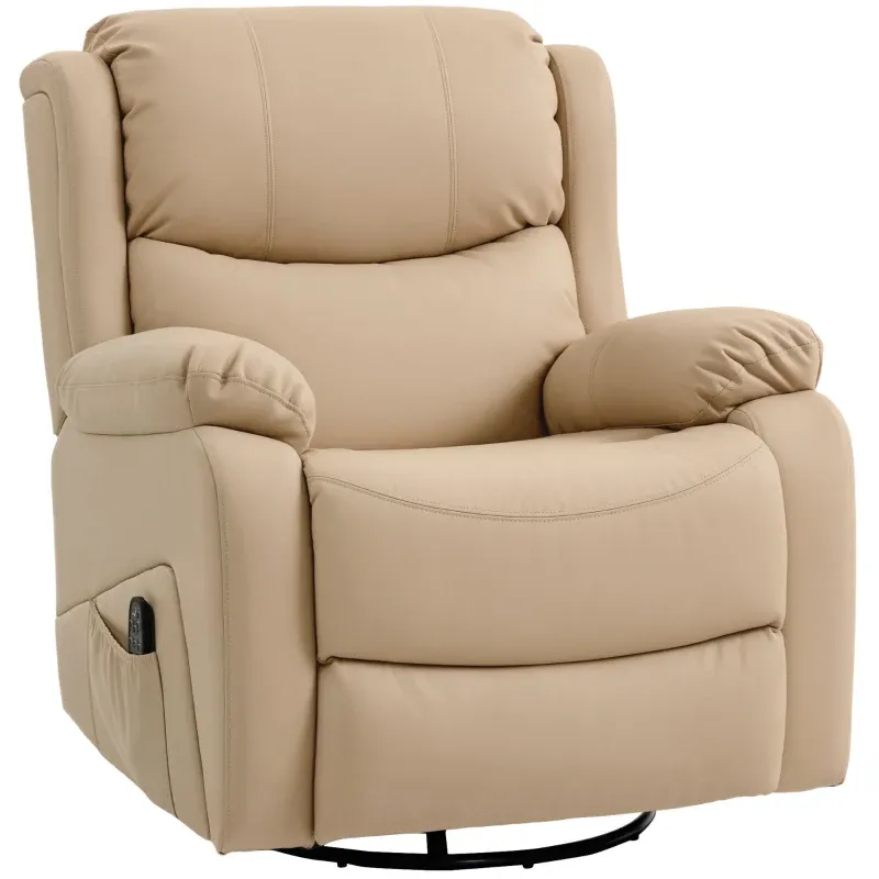 Masssagesessel beige mit Heizfunktion | 8 Massagepunkte, optional Montageservice