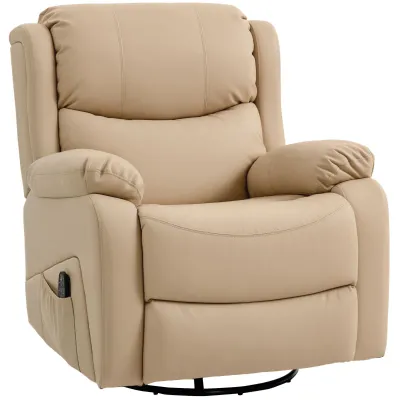 Masssagesessel beige mit Heizfunktion | 8 Massagepunkte, optional Montageservice