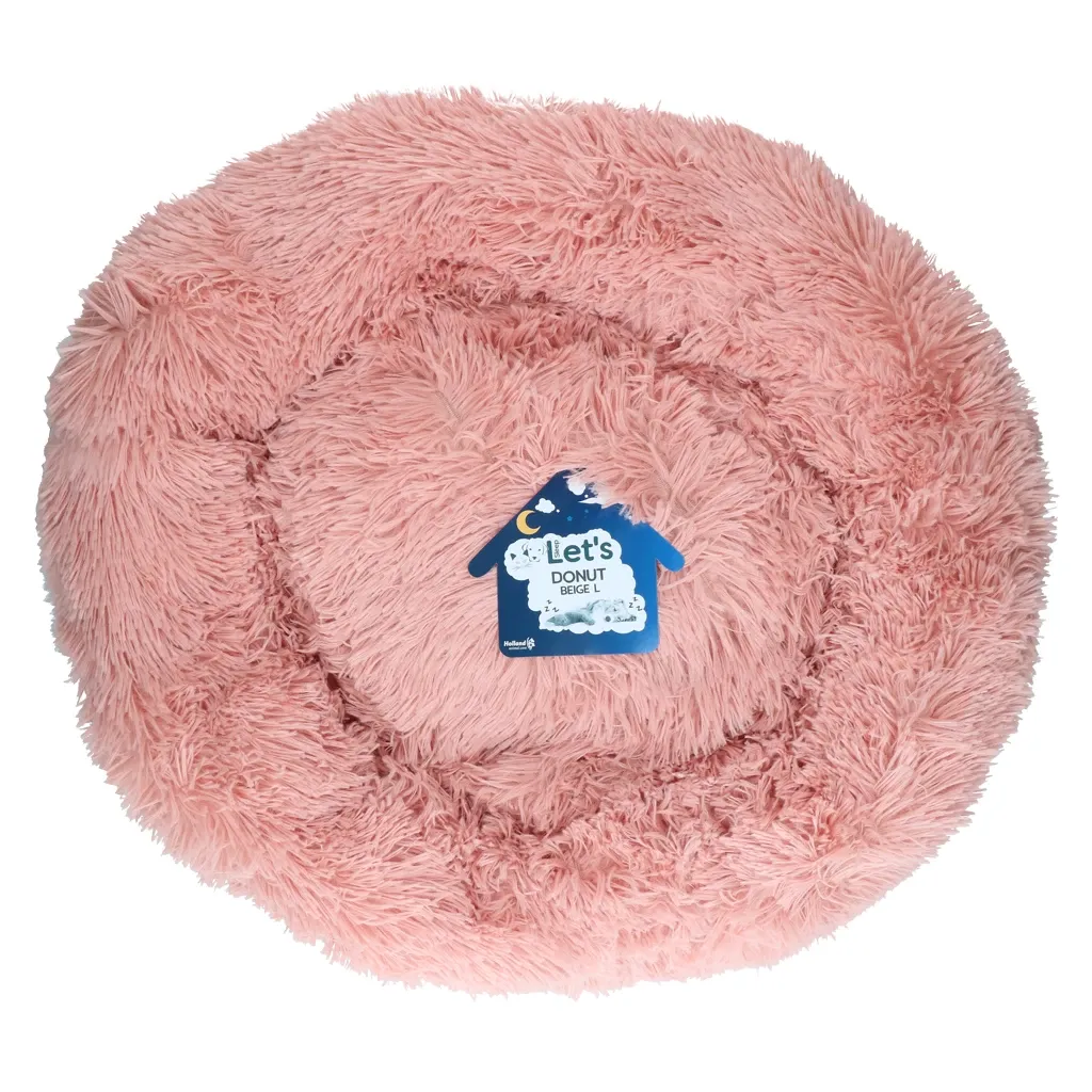 Let's Sleep Donut Rosa L – Hundebett – Katzenbett – Fluffy