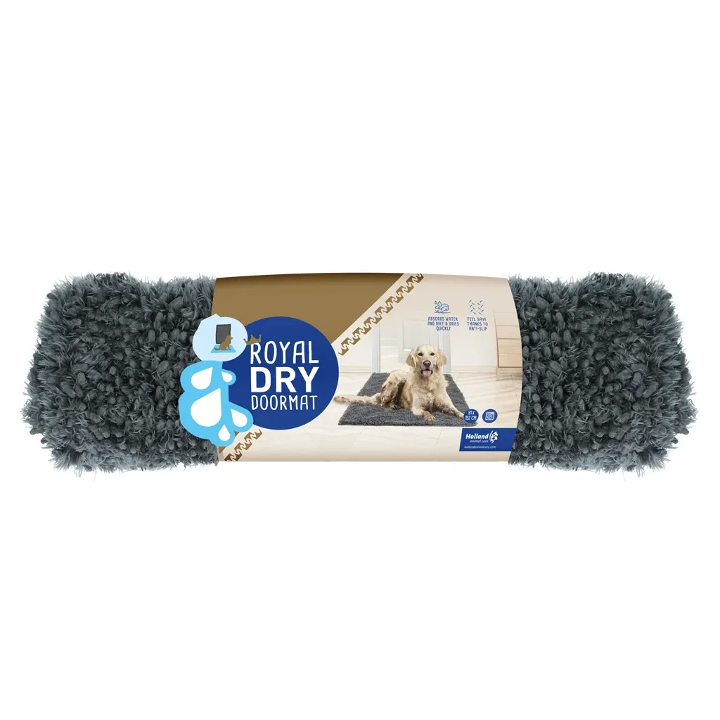 Royal Dry Fussmatte für Hunde L (91 x 152 cm) – Mikrofaser – Saugfähig