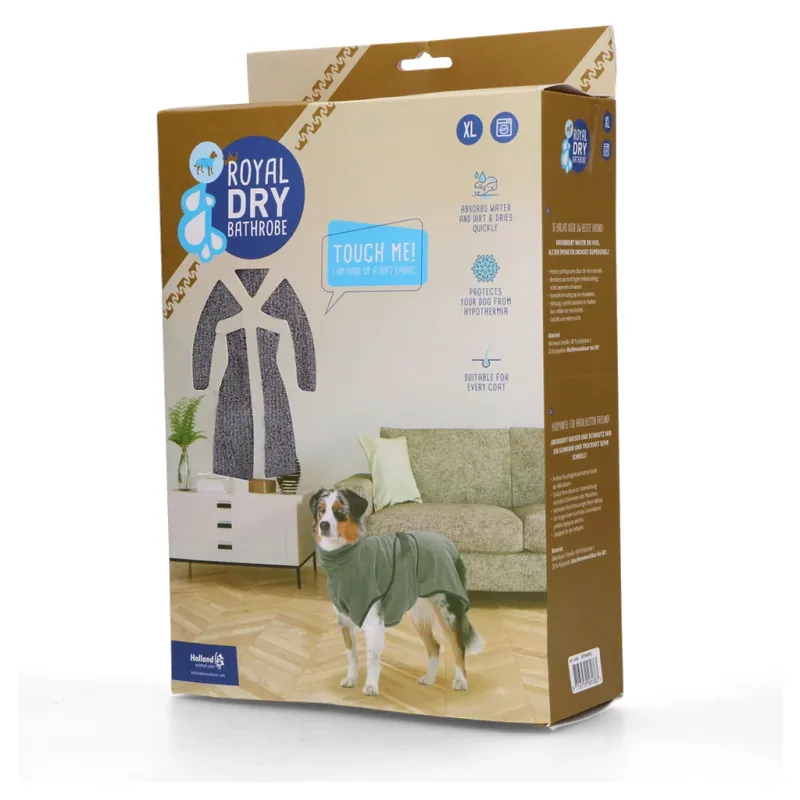 Royal Dry Bademantel für Hunde XL – Mikrofaser – Saugfähig