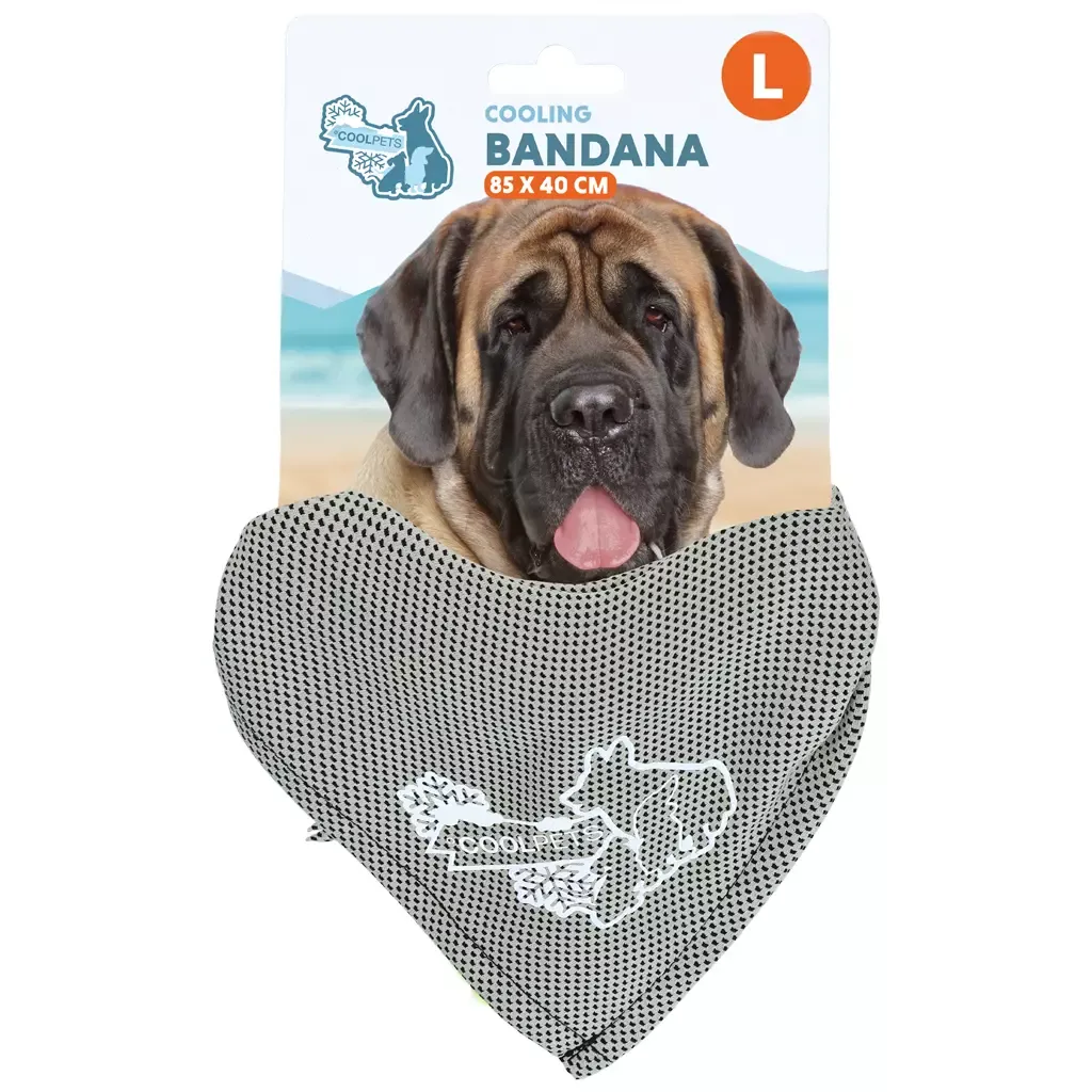 Coolpets Cooling Halstuch Bandana Beige L – Kühl-Bandana – Hunde