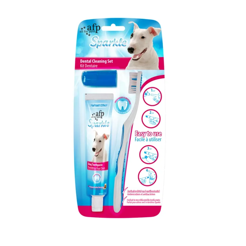 AFP Sparkle - Combo Pack Erdnussbutter – Zahnpflegeset – Hunde