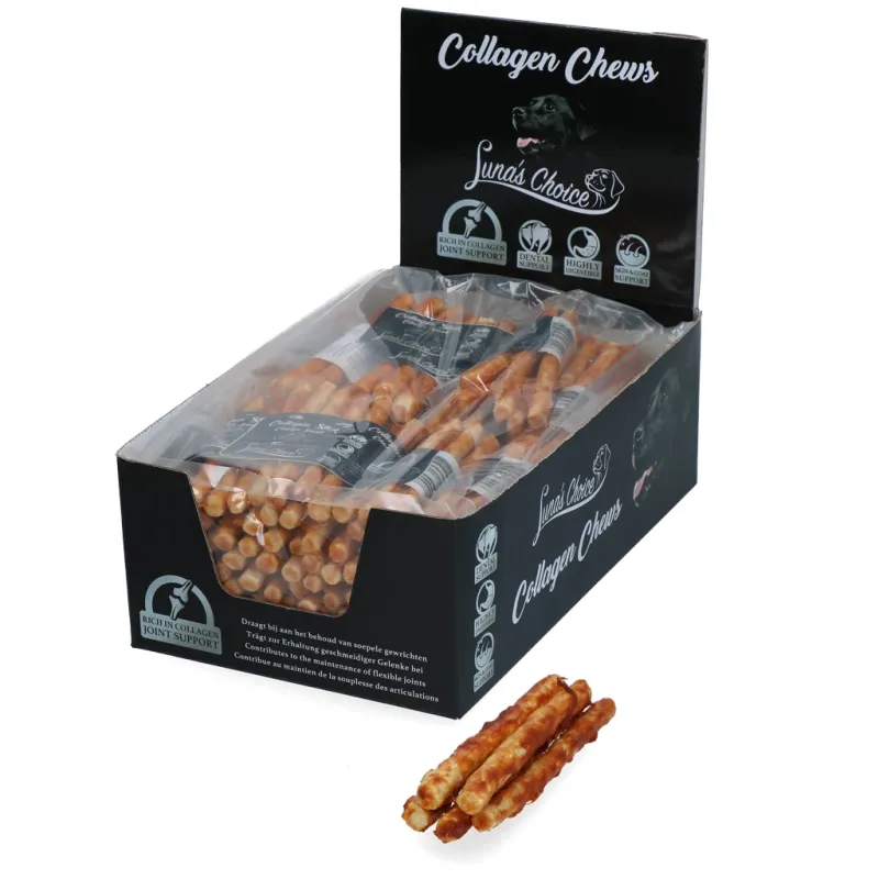 Luna's Choice Collagen Chews 5 leckere Sticks mit Lachs S – Kausnack – Hunde