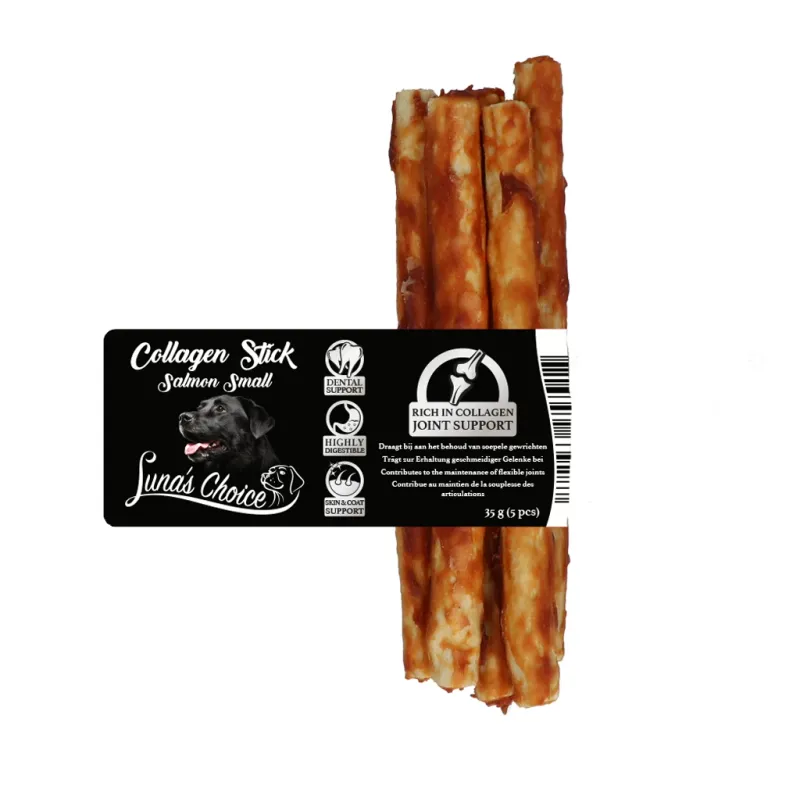 Luna's Choice Collagen Chews 5 leckere Sticks mit Lachs S – Kausnack – Hunde