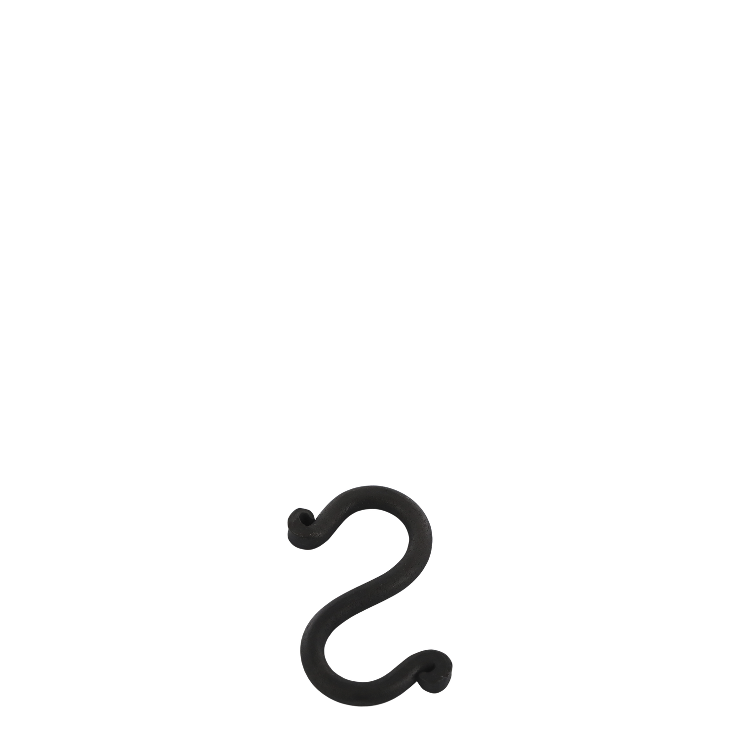 S-Haken aus Eisen in antique kohle, H 5/L 2,5 cm S-Haken aus Eisen in antique kohle, H 5/L 2,5 cm