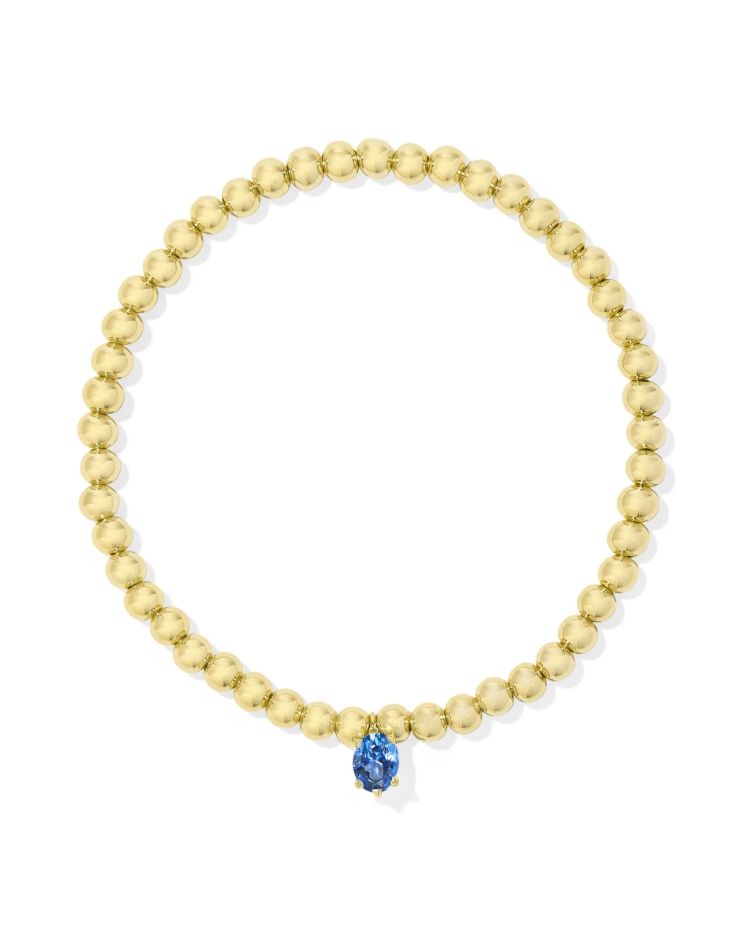 Kendra Scott Cailin Stretch Bracelet, Gold/Blue Violet Crystal
