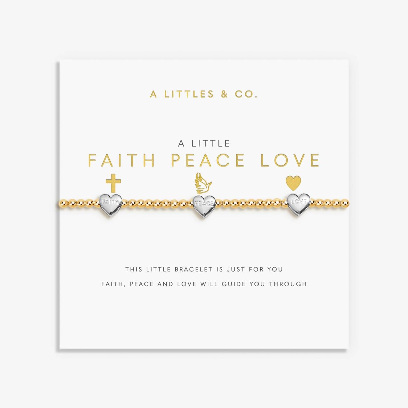 A Little 'Faith, Peace, Love' Bracelet