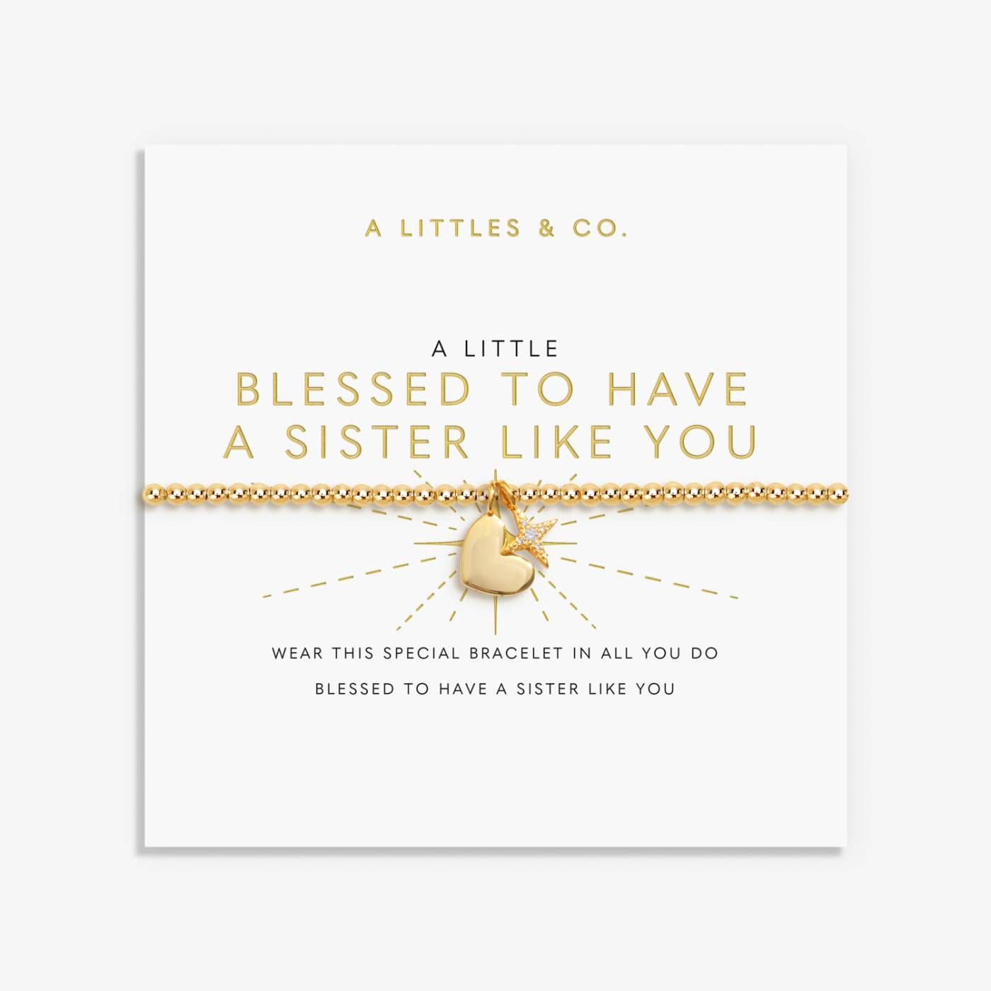 A Little 'Blessed to Have a Sister Like You' Bracelet