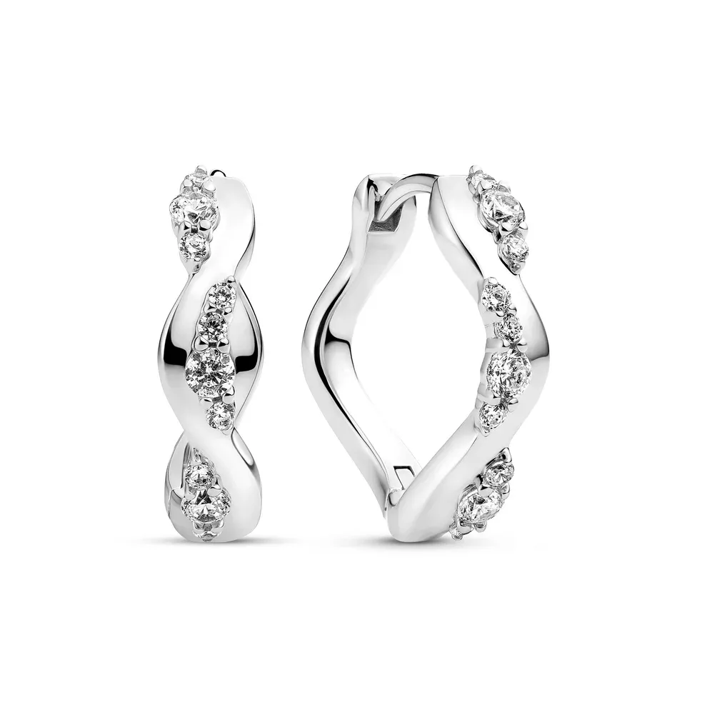 Sif Jakobs Ellera Waves Altro Creolo Earrings (Silver)