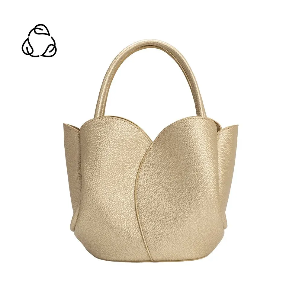 Tulip Top Handle Bag, Gold