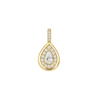 Kamaria Pear Pendant with Sparkle Halo