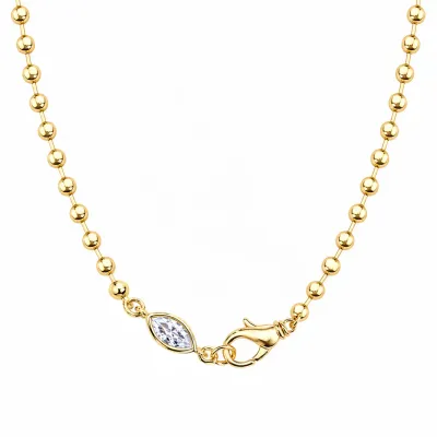 Kamaria Ball Chain with Marquise CZ Clasp