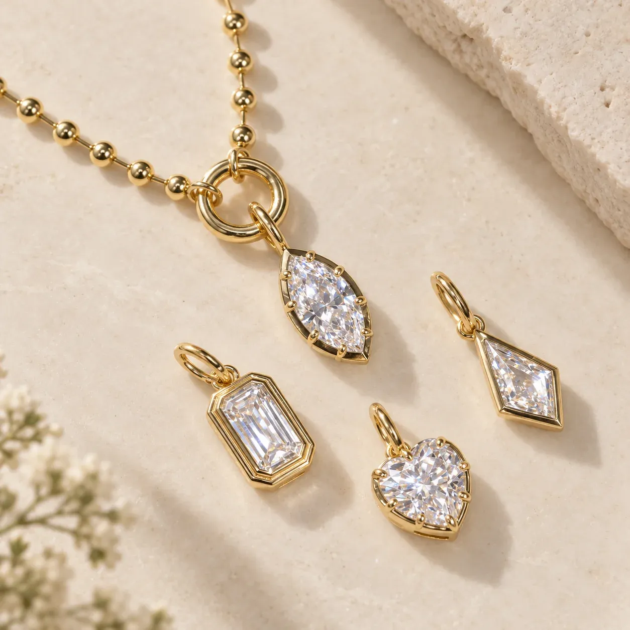 Kamaria Ball Chain with Charm Clasp