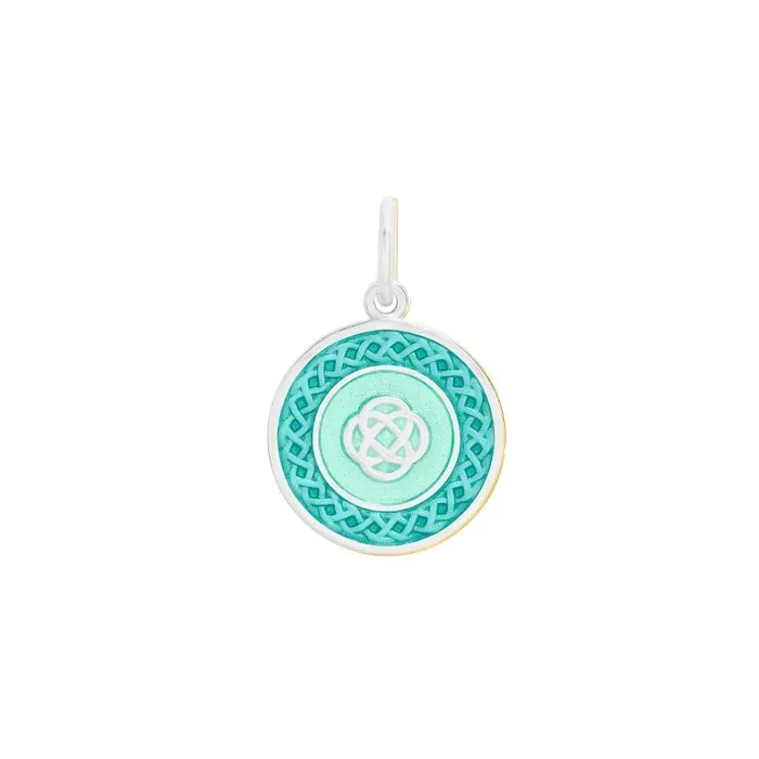 LOLA Small Family Knot Pendant, Silver/Seafoam