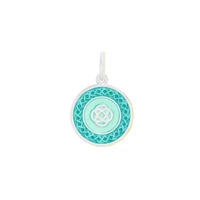 LOLA Small Family Knot Pendant, Silver/Seafoam