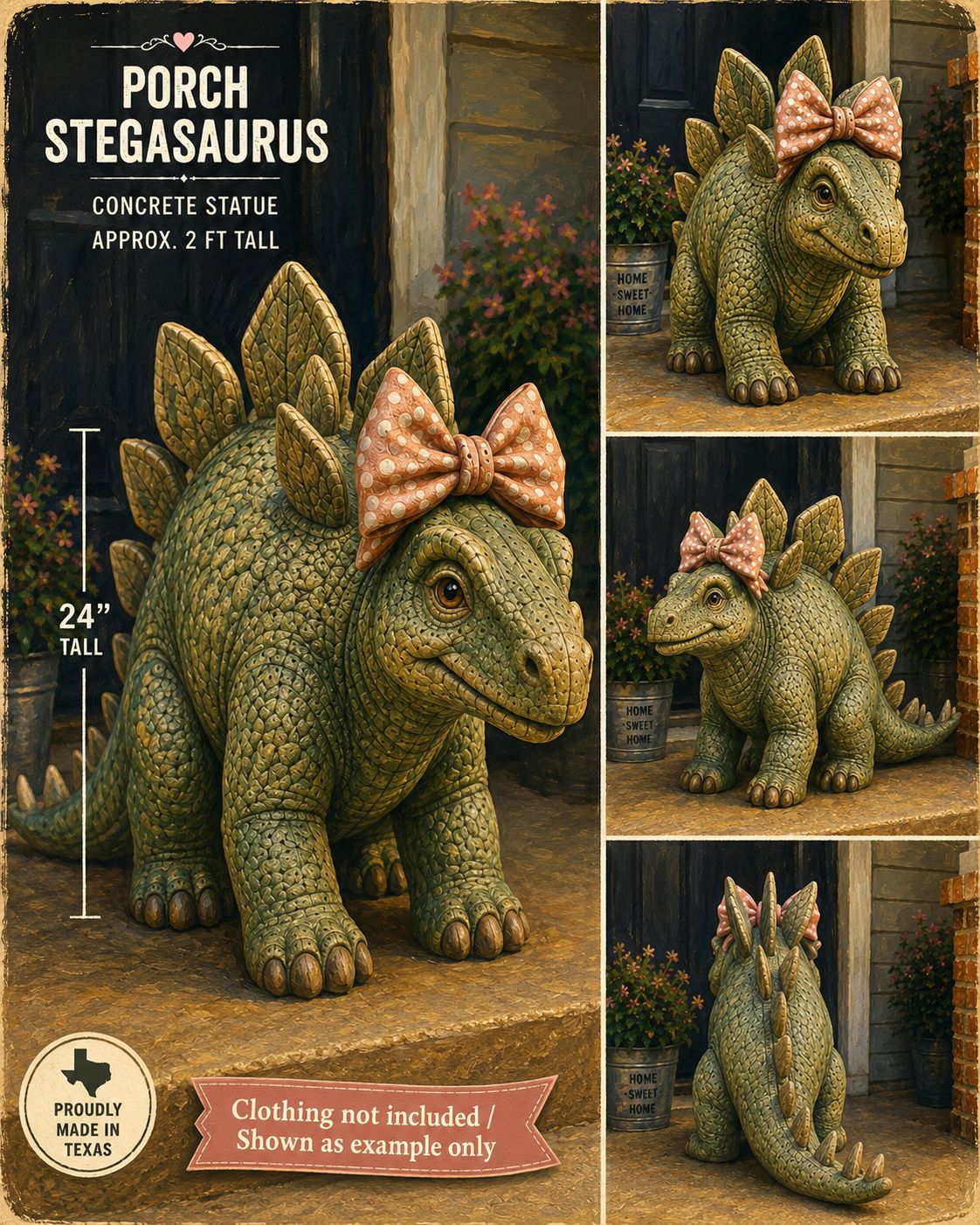 Porch Stegasaurus Dino