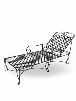 Wrought Iron Amalfi Pool Lounger Black Finish