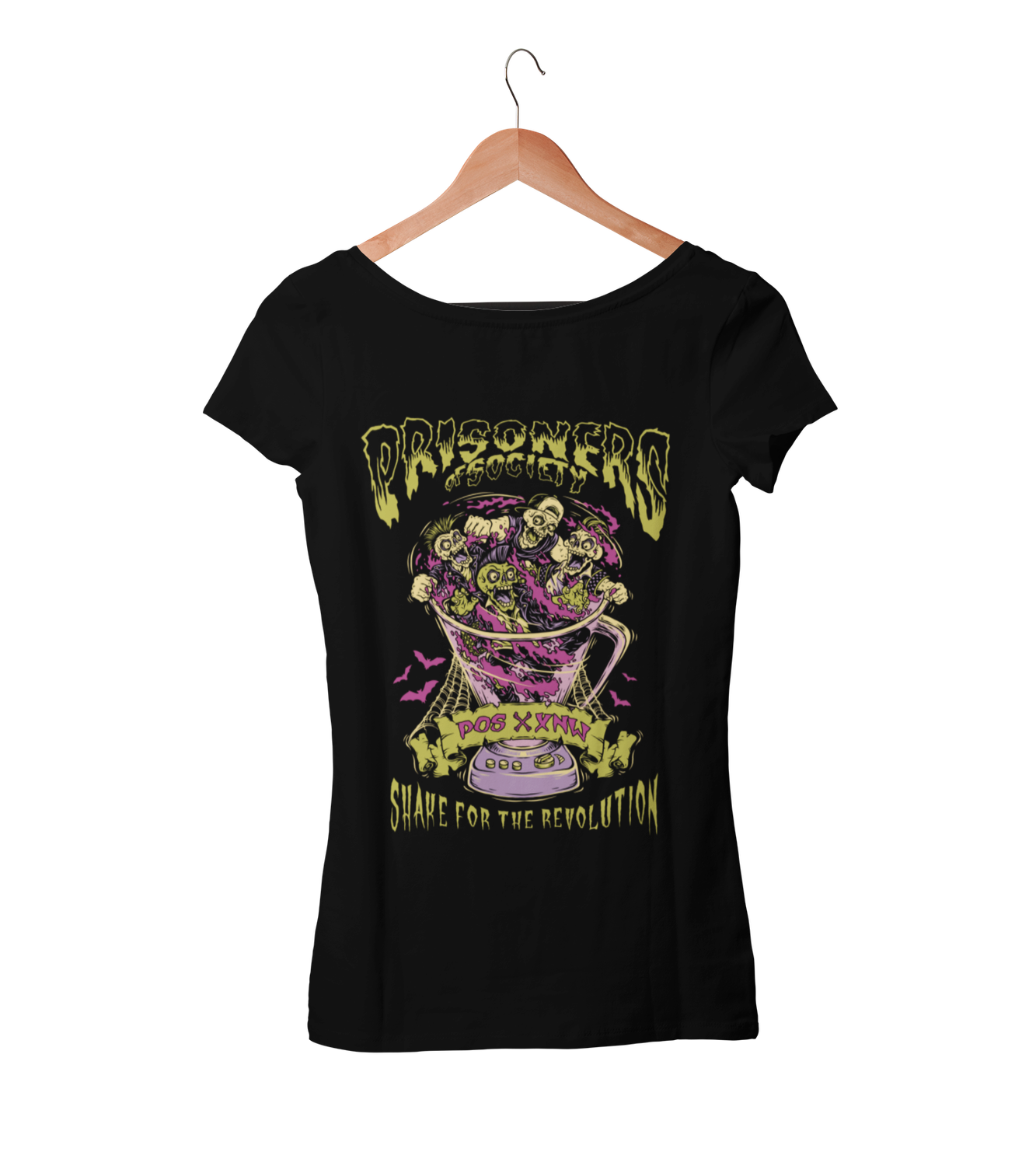 PRISONERS OF SOCIETY "Shake for the revolution" tshirt for WOMEN