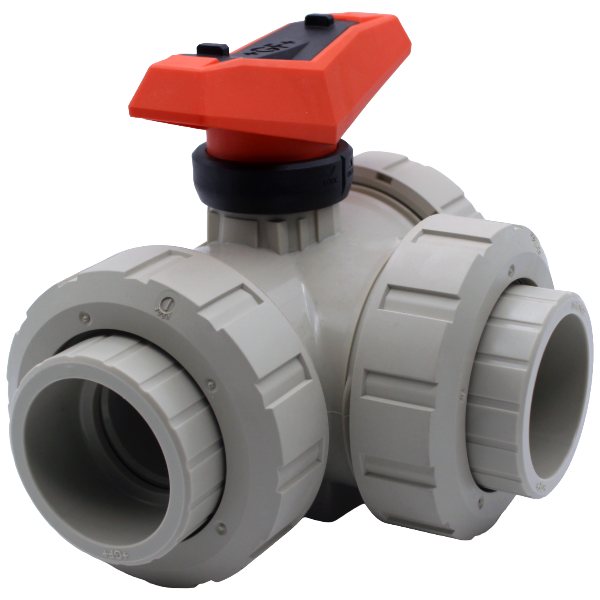 3-Weg Kugelhahn L 543 PP-H/EPDM d50DN40 167543006 3-Weg Kugelhahn L 543 PP-H/EPDM d50DN40 167543006