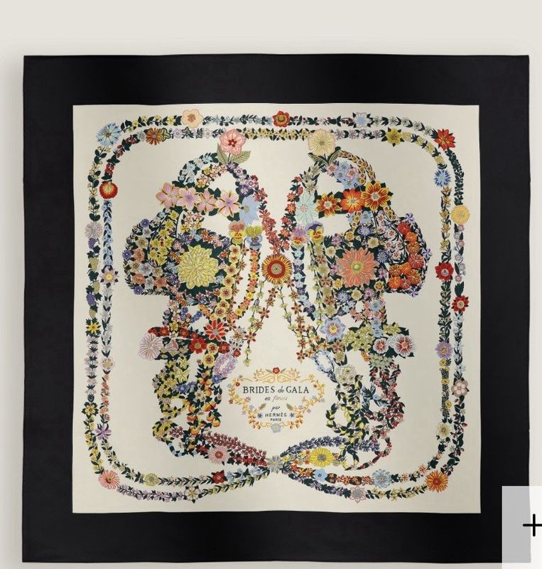 Hermes Silk Scarf, 90x90, New in Box MA001
