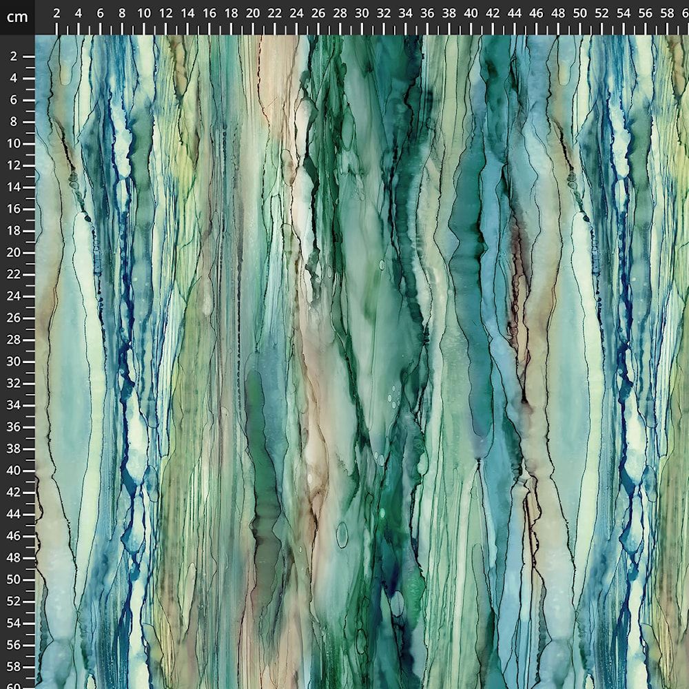 Patchworkstoff, "The Great Outdoors Texture 2", Landschaft und Berge, petrol-beige, 22,50 €/m