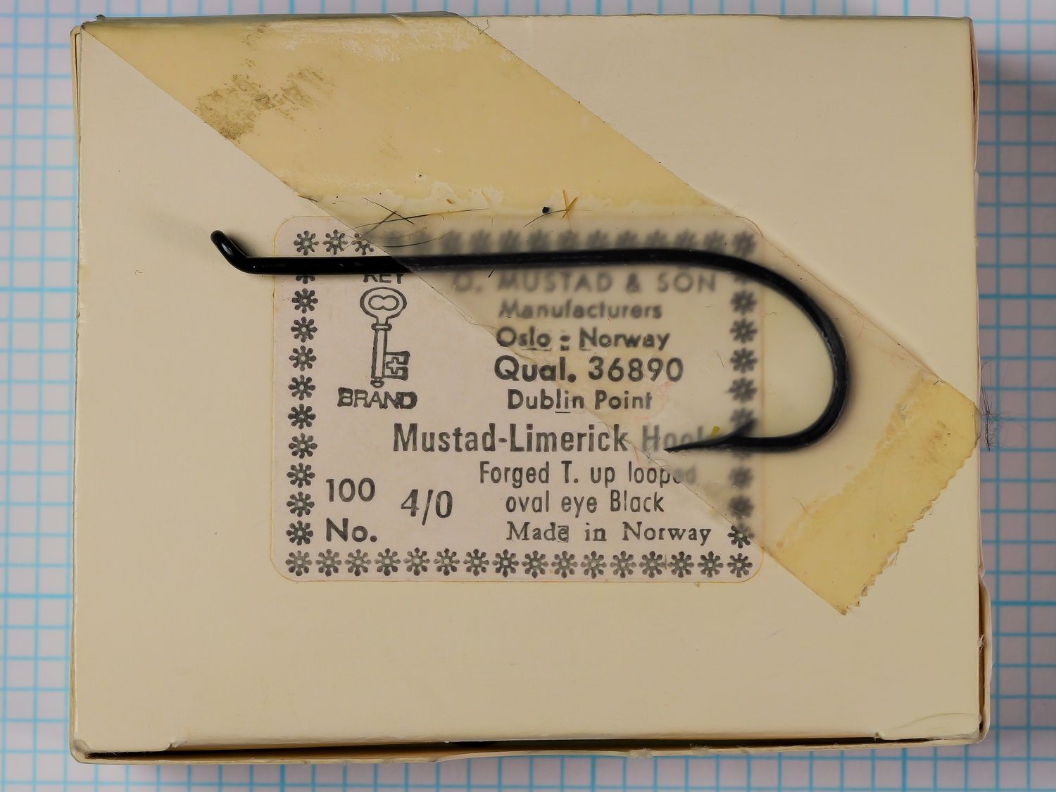 Vintage Mustad 36890 Salmon Fly Hooks - Size 4/0 (Per 1 Hook)