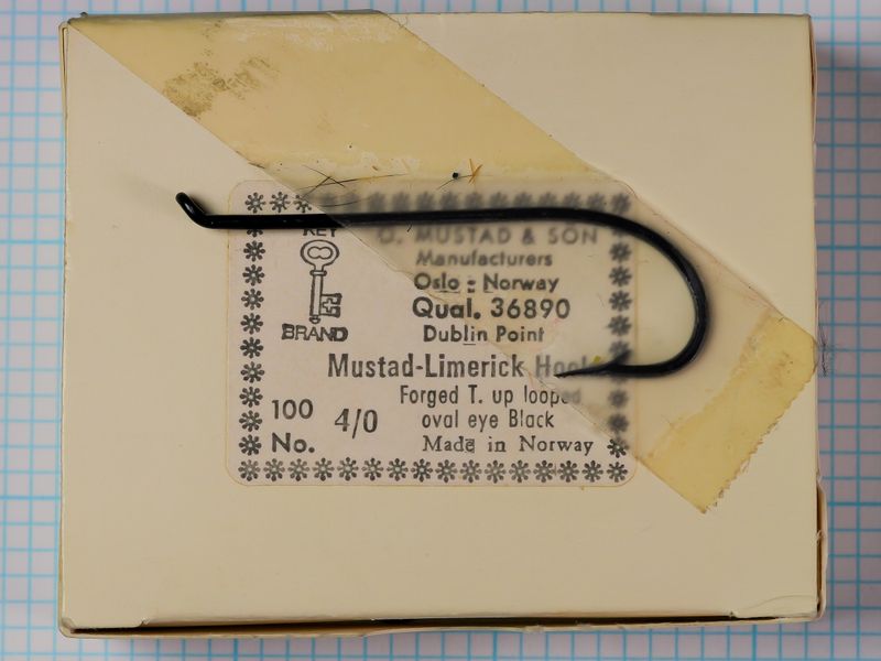 Vintage Mustad 36890 Salmon Fly Hooks - Size 4/0 (Per 1 Hook)