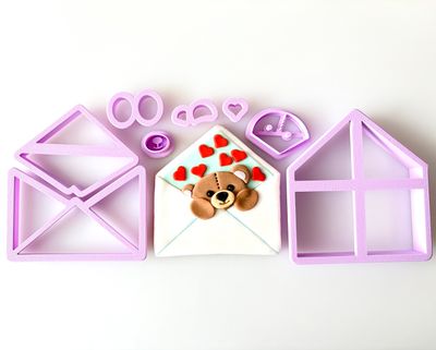 CBS Σετ 9 τμχ κουπάτ VALENTINE TEDDY LETTER- Φάκελος με αρκουδάκι