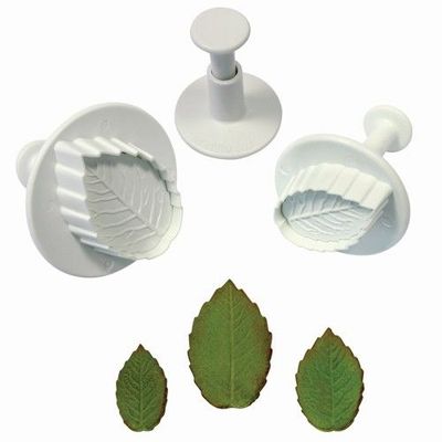 PME Plunger Cutters -VEINED LEAF - Σετ 3 τεμ κουπ πατ με εκβολέα σε σχήμα φύλλων