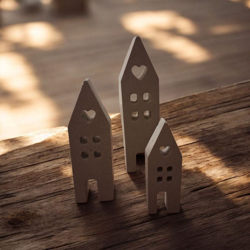 Deko Häuser in 3 verschiedenen Größen