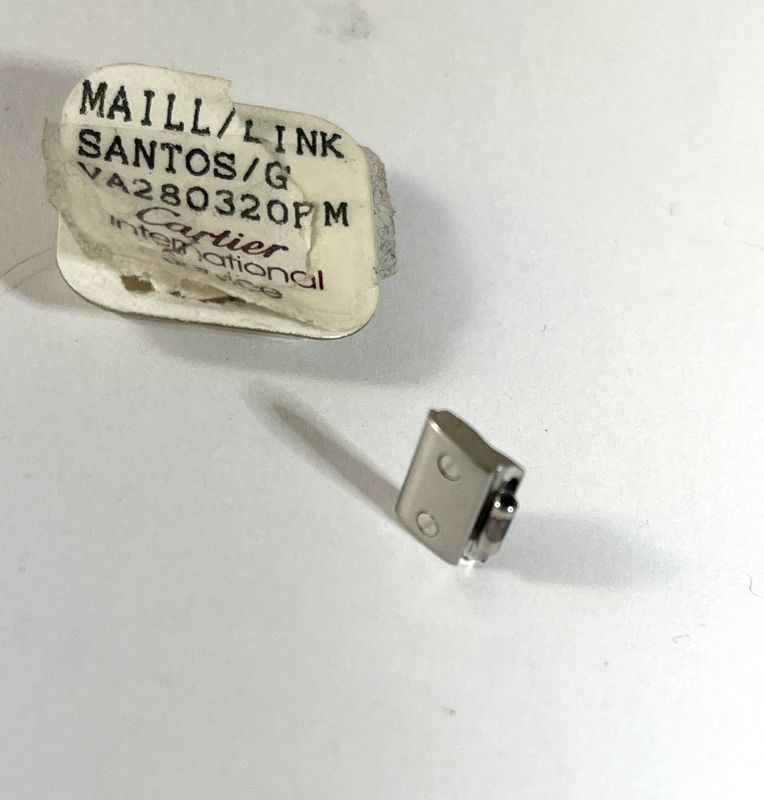 Cartier Santos Galbee PM/SM Ersatzglied Stahl/Stahl, 10mm, Typ 2 Neu