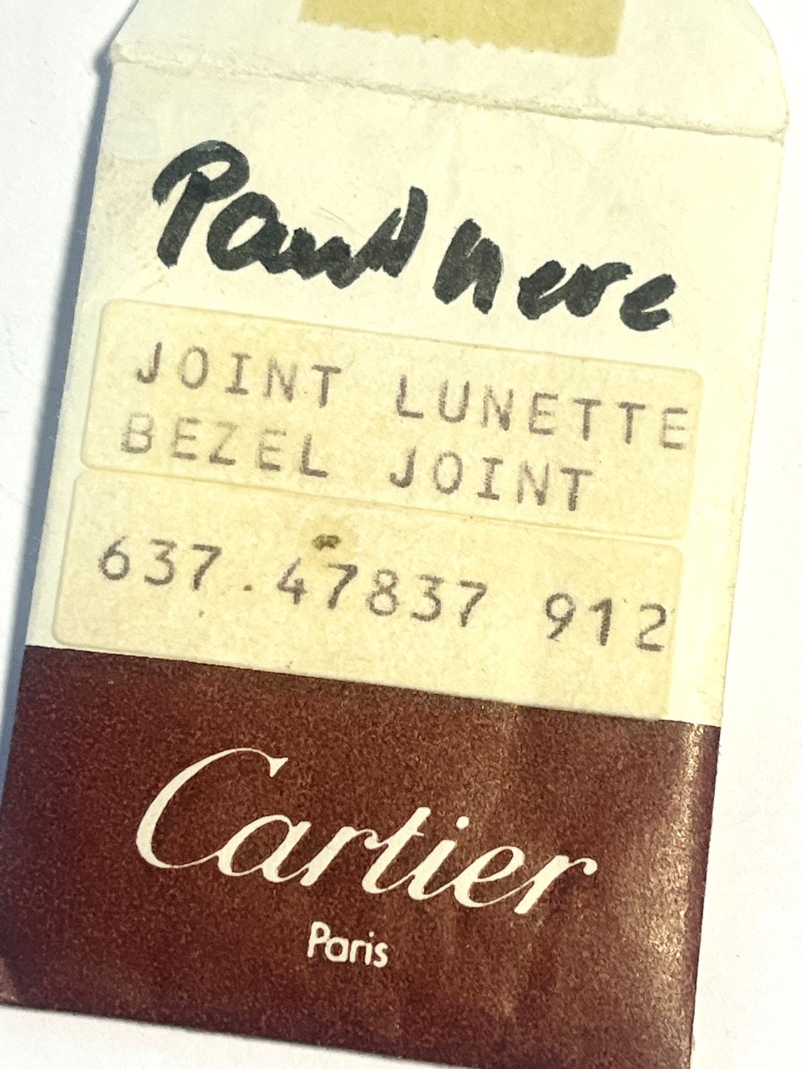 Cartier Panthere PM/SM Damenuhr Glasdichtung Neu und Original