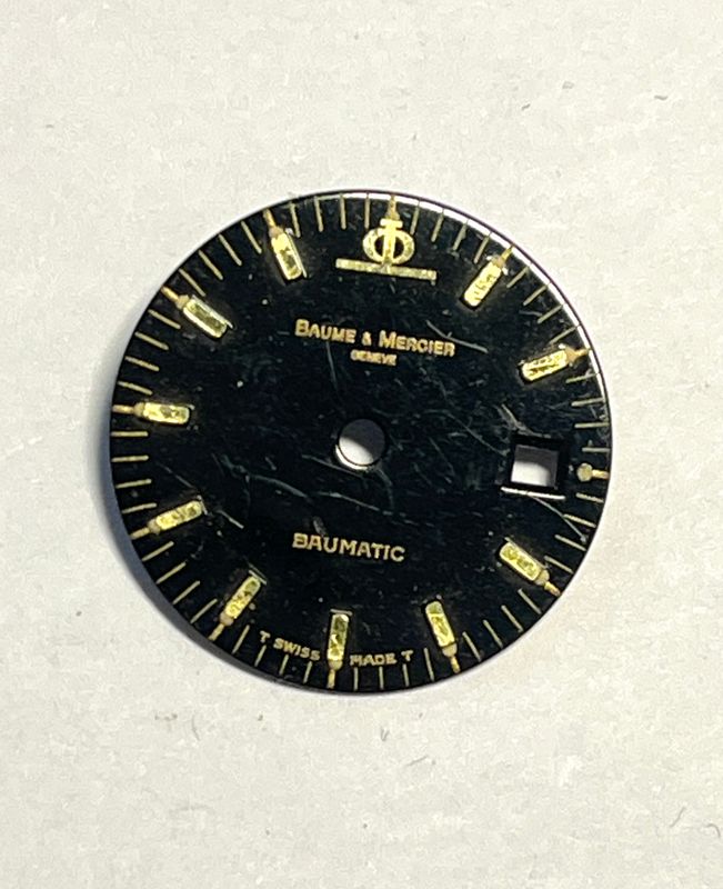 Baume & Merecier Zifferblatt, Baumatik Schwarz 19mm