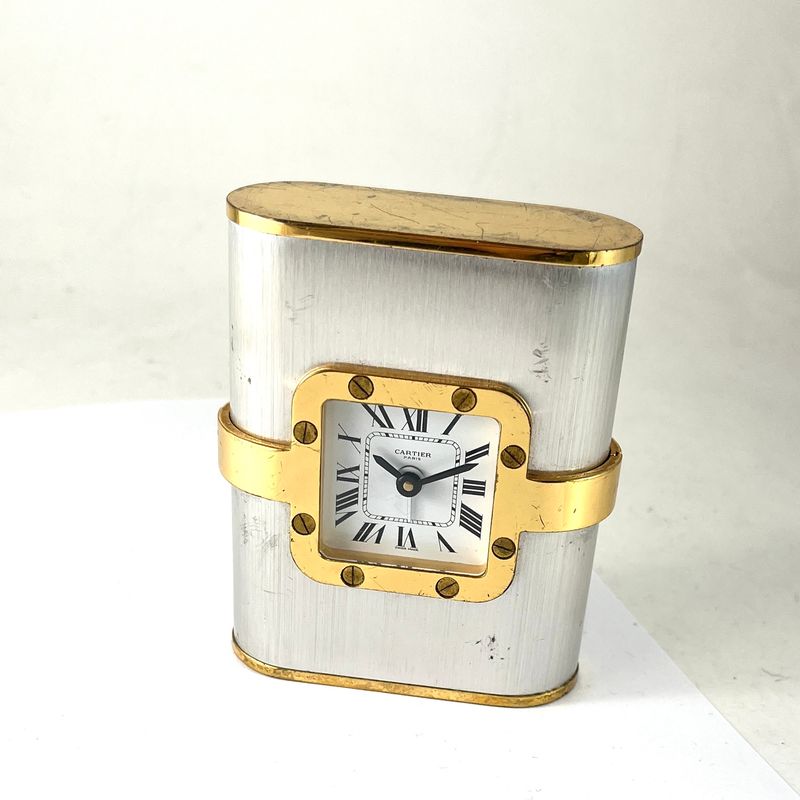 Cartier Santos Clock Pendulette aus ca. 1985 in herrlich, sehr selten! Cartier Santos Clock Pendulette aus ca. 1985 in herrlich, sehr selten!