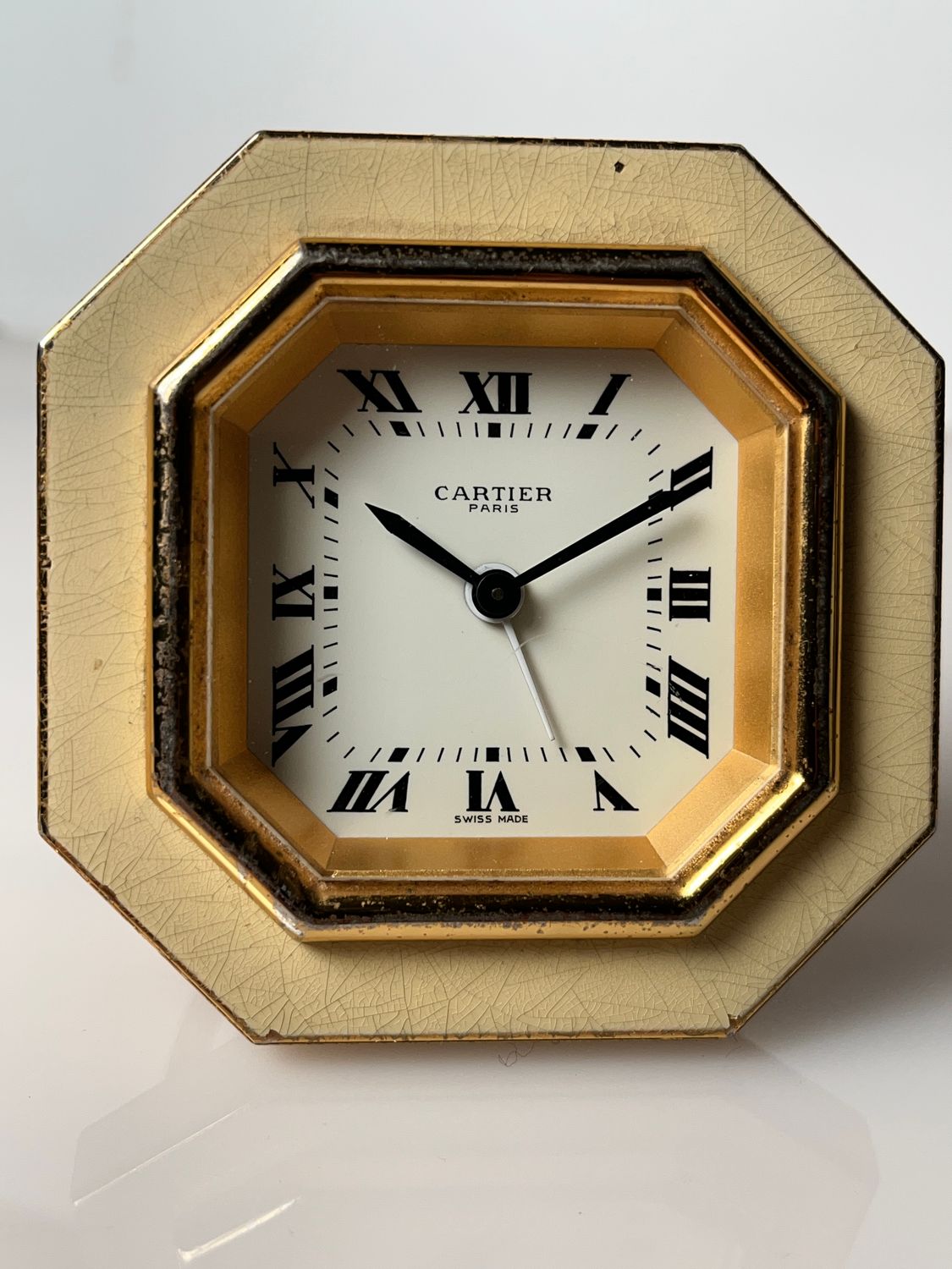 Cartier mecanical CEINTURE Clock, Reisewecker, ca. 1980ties