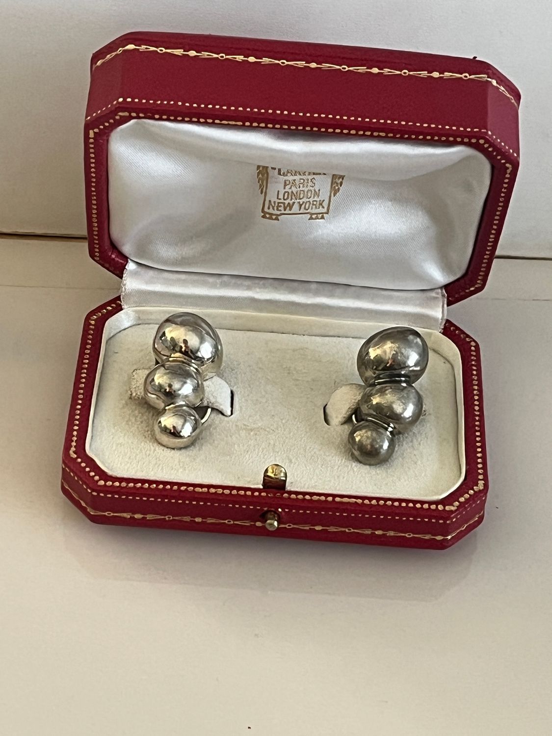 Cartier Ohrstecker Modernist in Sterlin A.VAHAN 1970ties Cartier Ohrstecker Modernist in Sterlin A.VAHAN 1970ties