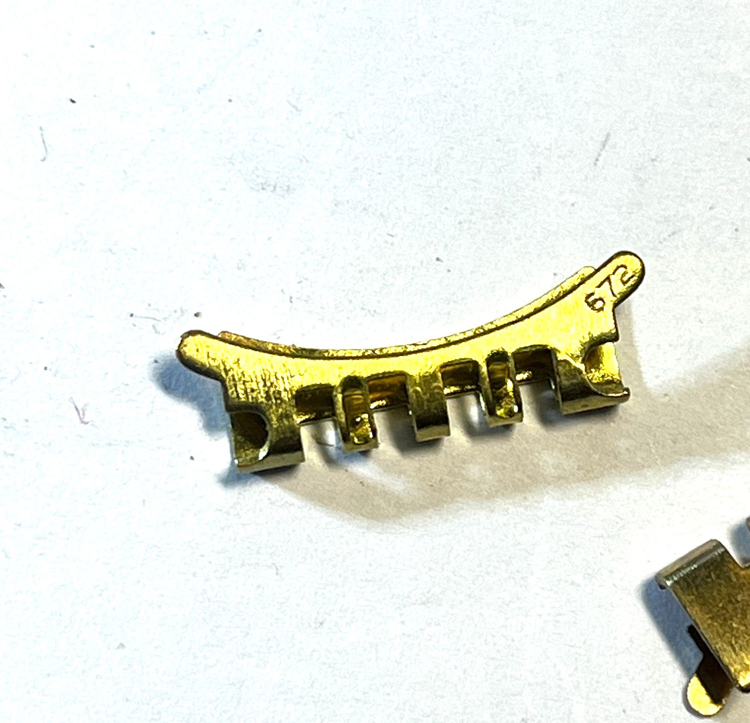 NOS OMEGA Band Anstoß #672 Stahl , Gold 18mm  - NOS