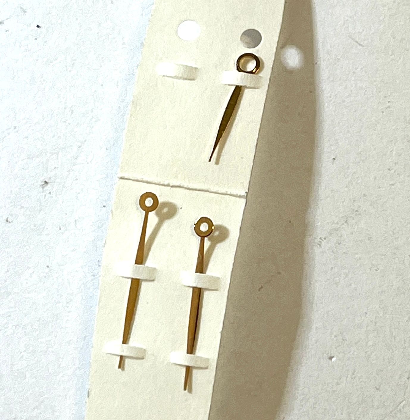 BlancpainZeigerpaar Gelb  NOS ca. 9 + 12,8mm