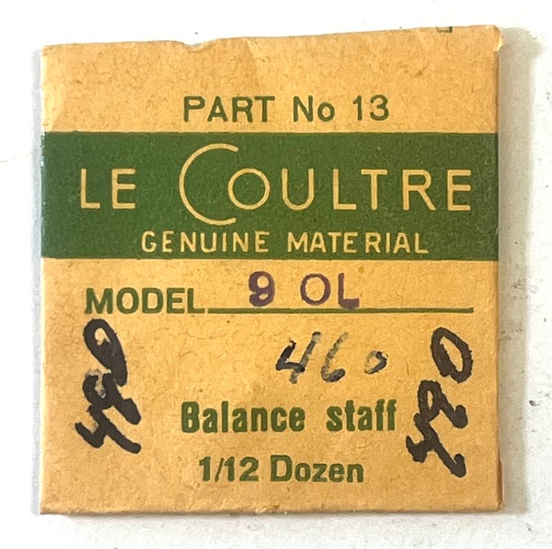 NOS Jaeger LeCoultre Cal.490 9 OL Part 13 Balance Staff NOS
