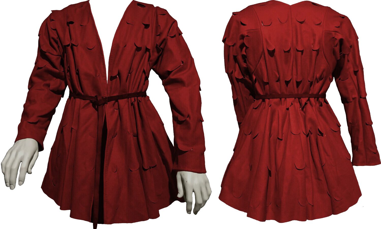 gezaddelte Mittelalterjacke - rot