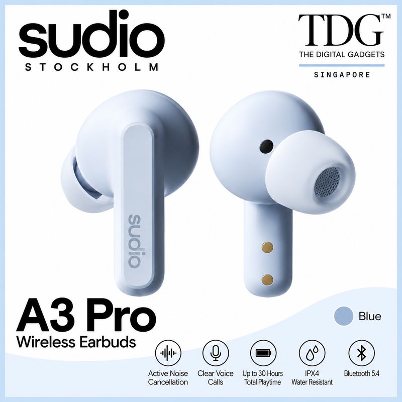 Sudio SD-A3PROBLU A3 Pro Wireless Earbuds - Blue