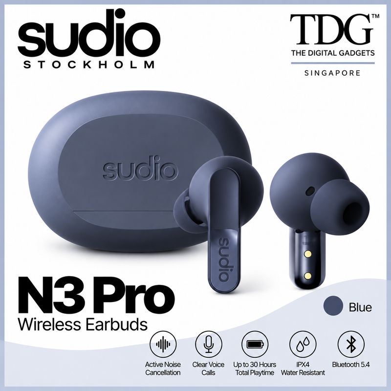 Sudio SD-N3PROBLU N3 Pro Wireless Earbuds - Blue