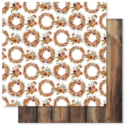 Paper Rose - 12"x12" Double-sided Paper - Autumn Florals- C