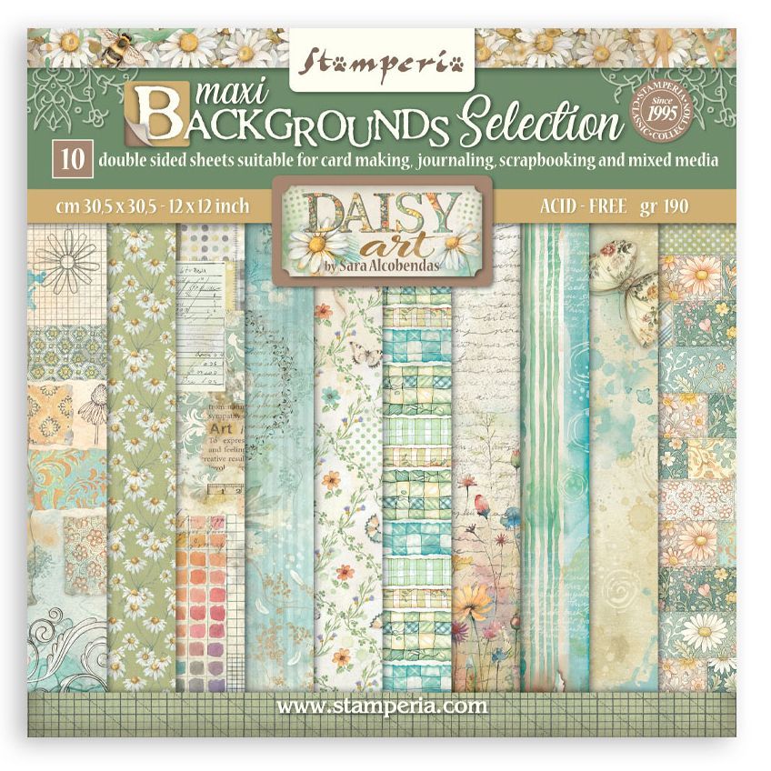 Stamperia - Daisy Art - 12"x12" Double-sided Background Paper Pad