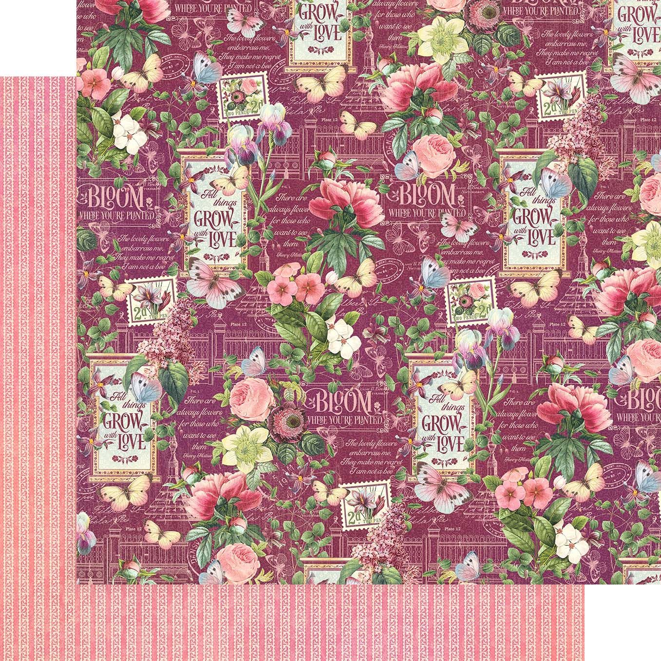 Graphic 45 - Bloom - 12"x12" Double-sided Paper - Life is Beautiul